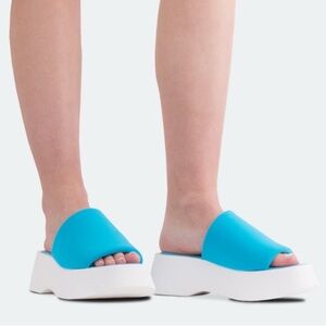 L’Intervalle Liu blue platform sides Size 39 8.5 womens mule sandals Beachy